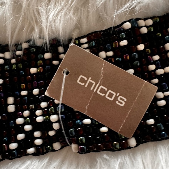 Chico’s Vintage Look Beaded Stretch  Belt - Picture 7 of 11
